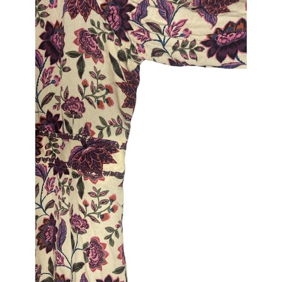 Torrid Babydoll Rayon Crepe Embroidered Lace-Up Top Sz: 2 - Picture 6 of 10